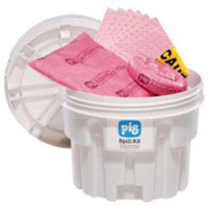 Absorbenter---spillkit-med-plastfat,-Kemikalier---Pig Absorbenter---spillkit-med-plastfat,-Kemikalier---Pig